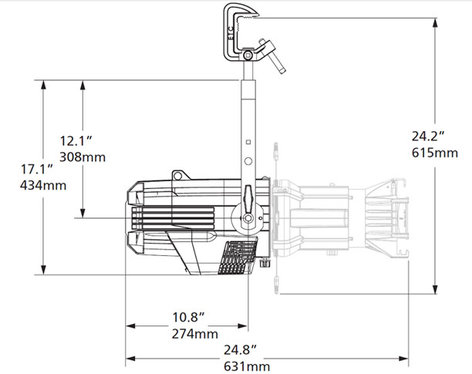 ETC Source Four LED Tungsten 3000K LED Ellipsoidal Light Engine With Twistlock Cable