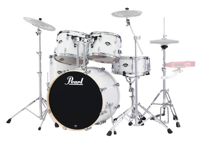 Pearl Drums EXX725S-33 EXX Export Series 5-Piece Drum Kit With Hardware In Pure White Finish