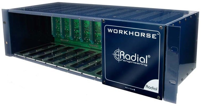 Radial Engineering WR8 Rack 8-Slot Power-Rack, 19" 3RU, 1600 Ma Power Supply