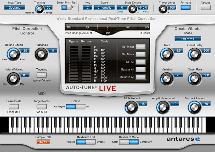 Antares AUTO-TUNE-LIVE Real-Time Pitch Correction and Auto-Tune Vocal Effect AUTO-TUNE-LIVE