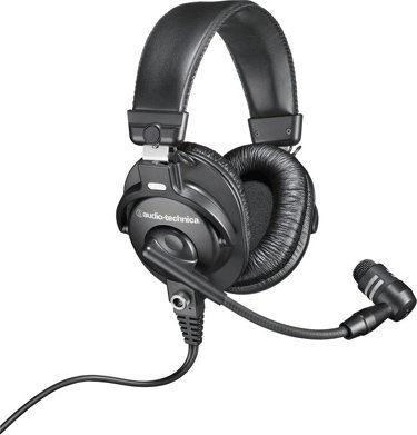 Audio-Technica BPHS1 Over-Ear Broadcast Stereo Headset with 7.09" Long Boom Microphone BPHS1