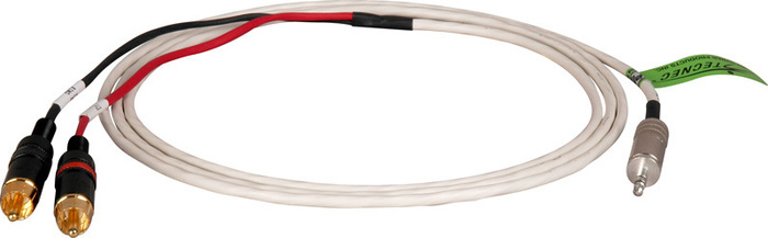 TecNec P/MPS-2P-50 Plenum 3.5mm Stereo Mini Plug to Dual RCA Audio Cables, 50ft P/MPS-2P-50