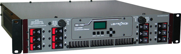 Lightronics RA122-XT 12-Channel Rack Mount Dimmer With Terminal Connector Strip