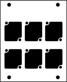Ace Backstage Co. PNL-106 Aluminum Stage Pocket Panel, with 6 Connectrix Mounts, Black PNL-106