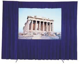 Da-Lite 36512P 7' x 7' FastFold® Ultra Velour Drapery Kits for Deluxe Frames, Ultra Velour, Black (Blue Shown) 36512P