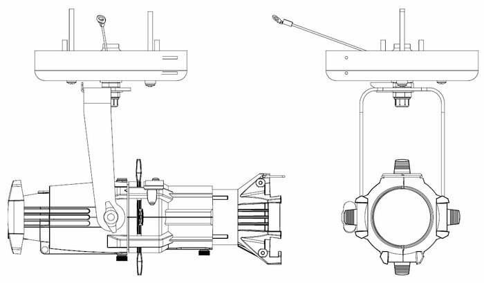 ETC Source Four Mini 19 Degree 50W Mini Ellipsoidal With 19 Degree Lens, Canopy Mount