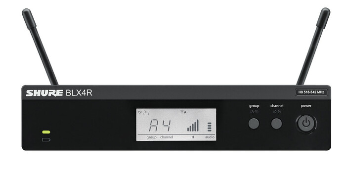 Shure BLX4R-J10 Wireless Rackmount Receiver, 584-608 MHz BLX4R-J10