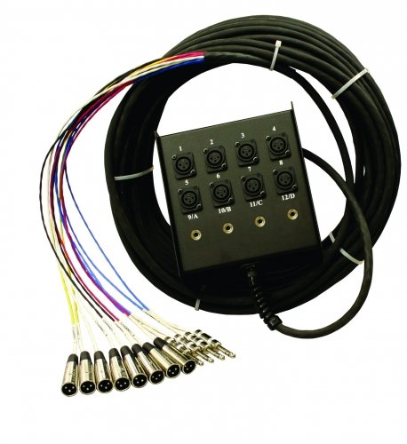 Pro Co SMC0804FBX-100 100 ft. 8x XLR Mic Channel, 4x XLR Return Fan to Box Snake SMC0804FBX-100