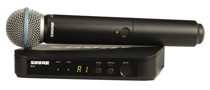 Shure BLX24/B58-J10 BLX Series Single-Channel Wireless Mic System With Beta 58A Handheld, J10 Band (584-608MHz)
