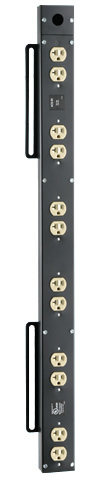 Atlas IED ACS-2A 12 Outlet 12A AC Outlet Strip, Black