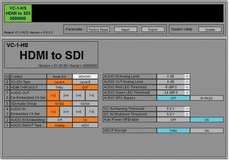 Roland Professional A/V VC-1-HS HDMI To SDI Video Converter