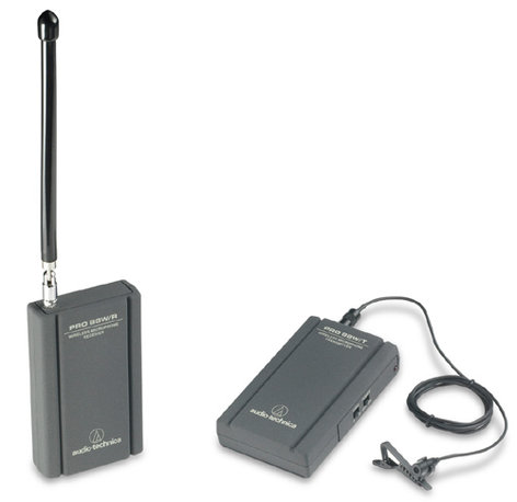 Audio-Technica PRO88W/MT830MW VHF Wireless System with Battery-Powered Receiver and Transmitter for Camcorder Use, with Subminiature Omni Microphone PRO88W/MT830MW
