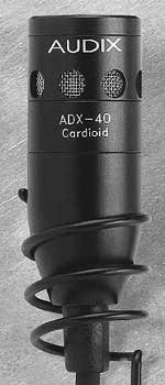Audix ADX40W Hanging Microphone, White (black shown) ADX40W