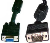 TecNec VGA-MF-100 VGA Cable, Male - Female (100 Feet)