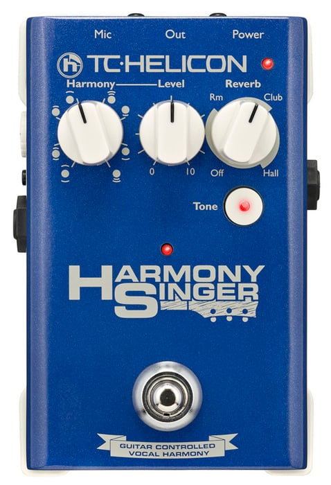 TC Electronic Harmony Singer Guitar-Controlled Vocal Harmony, Tone and Reverb Effects Pedal HARMONY-SINGER