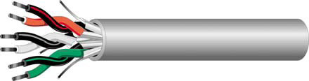 West Penn D25430 2 Pair 22AWG Plenum-Rated Stranded Shielded Cable D25430