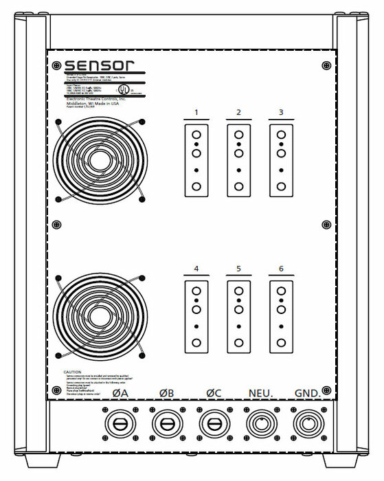 ETC SP3-6100B Sensor3 Portable Pack With Stage Pin Out, 6 100A Circuits