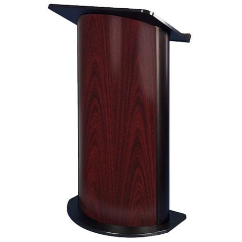 AmpliVox SN3135 Curved Jewel Mahogany Lectern SN3135