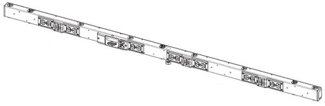 ETC/Elec Theatre Controls SB6-10X-A 6-Circuit SmartBar 2, Bi-phase (2 x 20A) Single Cable In, Dual Edison Output SB6-10X-A