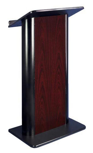 AmpliVox SN3090 Flat Front Design Jewel Mahogany Lectern SN3090