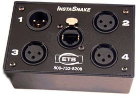 ETS PA203F 3x XLR-F + 1x XLR-M to RJ45 Audio Balun ETS-PA203F