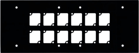 Ace Backstage Co. WP6012 6 Gang Wall Panel with 12 Cutouts WP6012