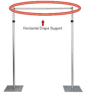 Rose Brand PBST0008 7' - 12' Adjustable Horizontal Drape Supports for Standard Pipe & Base Systems PBST0008