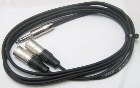 Pro Co IPBQ2XM-10 10 ft TRS to 2x XLR-M Cable IPBQ2XM-10