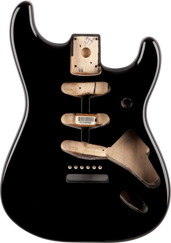 Fender Stratocaster Body Black SSS Alder Electric Guitar Body with Vintage Bridge Mount 099-8003-706