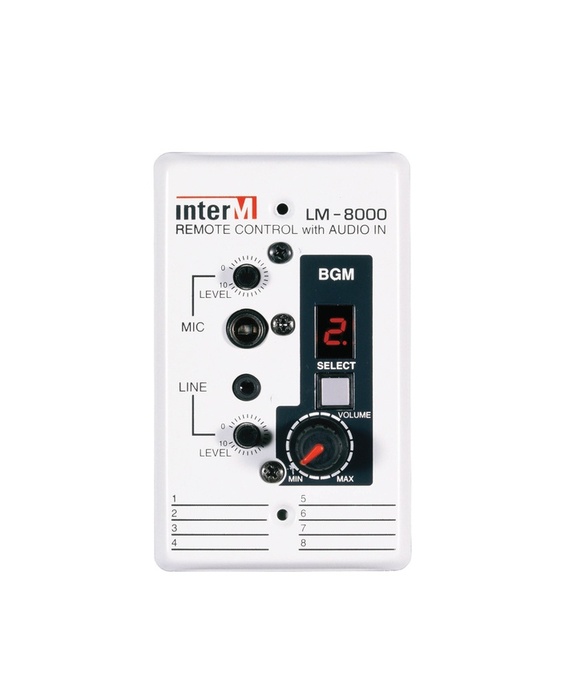 Inter-M Americas LM-8000 Wall-Mounted Line/Mic Input Remote Control