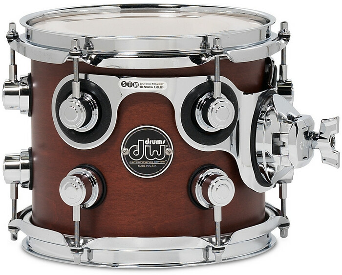 DW DRPS0708STTB 7" X 8" Performance Series Rack Tom In Tobacco Stain