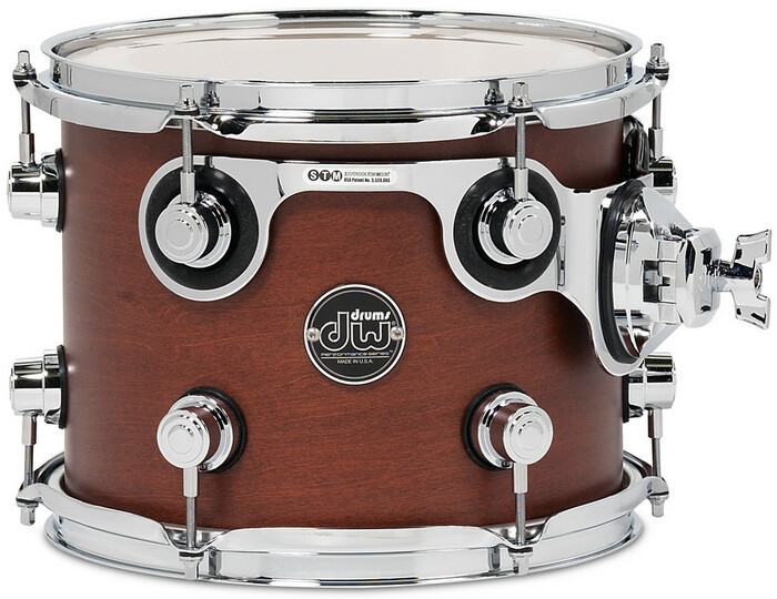 DW DRPS0810STTB 8" X 10" Performance Series Rack Tom In Tobacco Stain