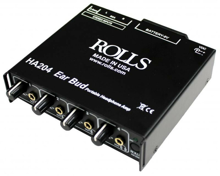 Rolls HA204P 4-Channel Portable Headphone Amplifier