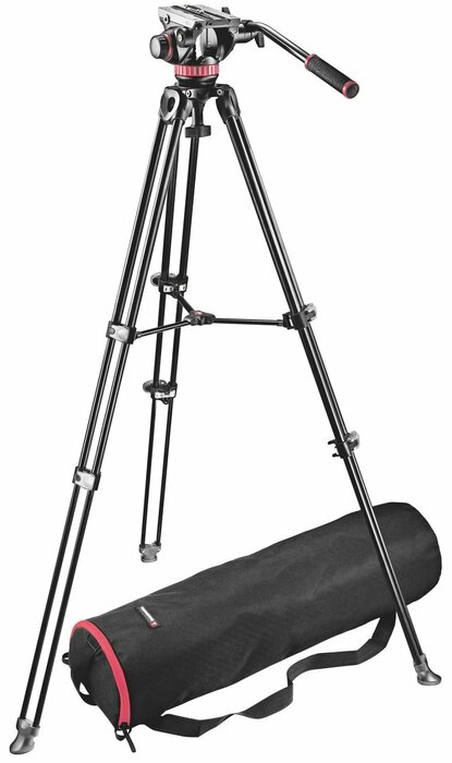 Manfrotto MVK502AM-1 MVH502A Head With MVT502AM Twin Leg Tripod And Bag