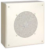 Bogen Communications MB8TSQVR 8", 4W Flat Front Metal Box Surface-Mount Speaker with Recessed Volume Control MB8TSQVR