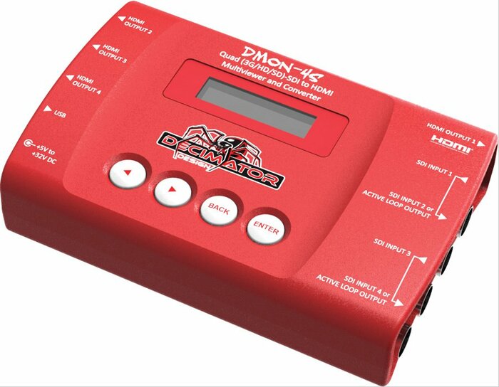 Decimator Design Decimator Design DMON-4S Quad 3G/HD/SD-SDI to HDMI Multiviewer and Converter DEC-DMON-4S