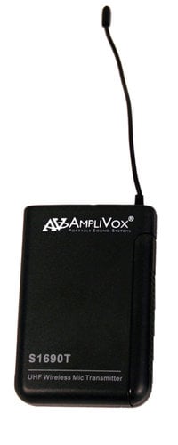 AmpliVox S1690T Wireless 16-Channel UHF Bodypack Transmitter