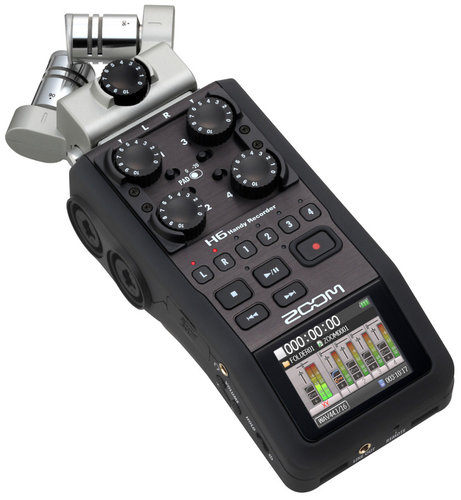 Zoom H6 6-Channel Handheld Recorder with 2 Interchangeable Microphone Capsules H6