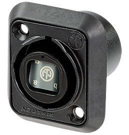 Neutrik NO4FDW-A OpticalCON Quad Chassis Connector in Black NO4FDW-A