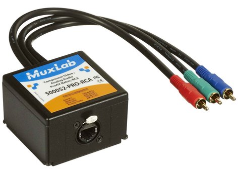 MuxLab 500052-Pro-RCA Component Video/Analog Audio ProAV Balun MUX-500052PRORCA