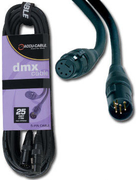 Accu-Cable AC5PDMX100 100 ft 5-Pin DMX Cable with XLR Connectors AC5PDMX100