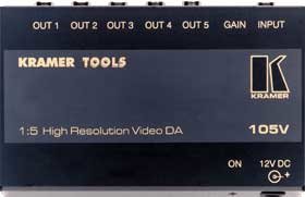 Kramer 105V 1:5 Composite Video Distribution Amplifier