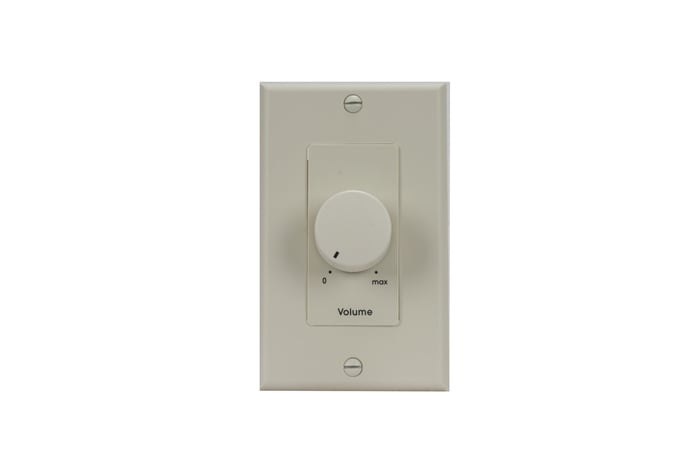 Lowell 25LVC-DA 25W Volume Control Attenuator with Decora Wallplate in Almond 25LVC-DA
