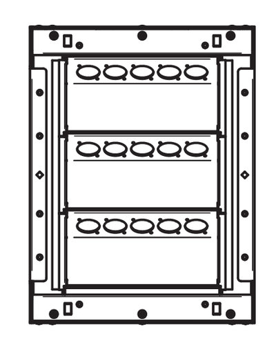 FSR WB-X1-XLR Wall Box, 3 Rows Of 5, Door Sold Separately