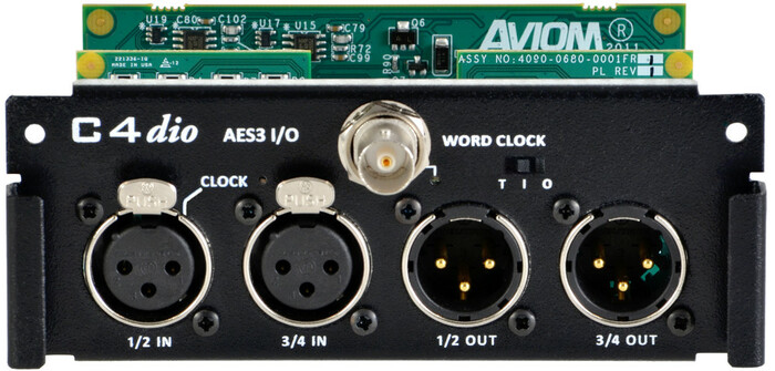 Aviom C4DIO AES3 Digital I/O Card With 4"/4 For The AllFrame