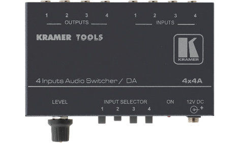 Kramer 4x4A 4x1 Audio Switcher and 1:4 Distribution Amplifier 4X4A