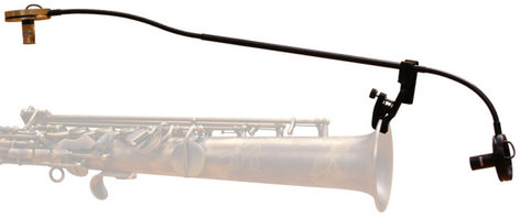 Applied Microphone (AMT) TA2W Sennheiser Double Microphone System for Soprano & Baritone Saxophones with Cable for Sennheiser Wireless Systems TA2W-SENN