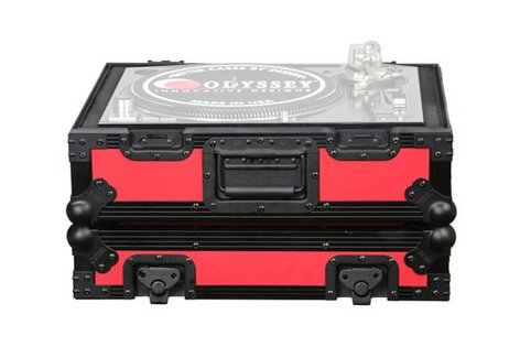 Odyssey FR1200BKRED Designer DJ Series Case for Technics Turntables FR1200BKRED