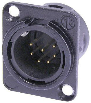 Neutrik NC7MDL-B-1 7-Pin XLR-M Connector with Black Housing and Gold Contacts NC7MDL-B-1