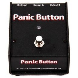 Pro Co CDPB Panic Button Active Multi-Function Microphone Muting/A-B Footswitch COUGHDROP-PANICBUTTN